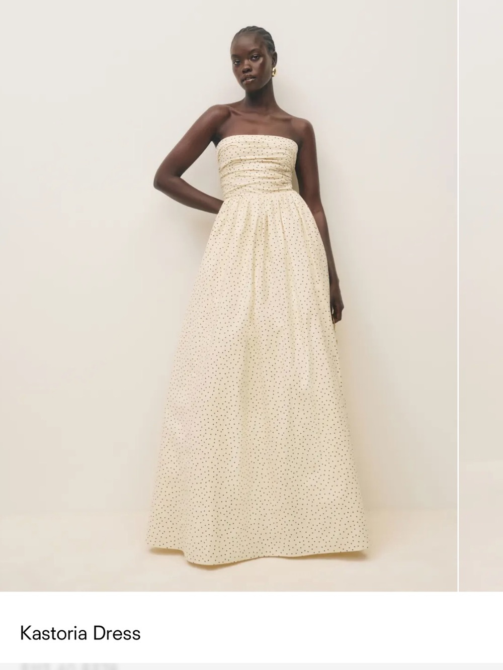 Reformation Kastoria “Salt and Pepper” Polka Dot Convertible Formal Gown - Sz 12 - Picture 2 of 9